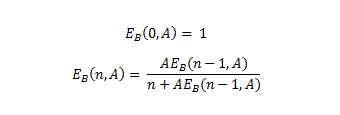 formula Erlang B