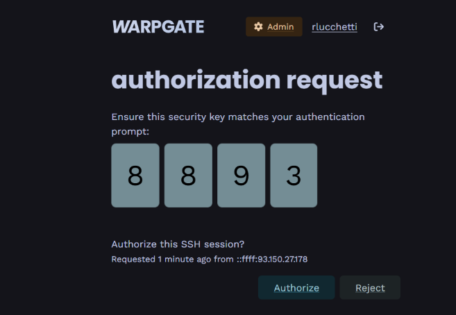 Warpgate sso confirm